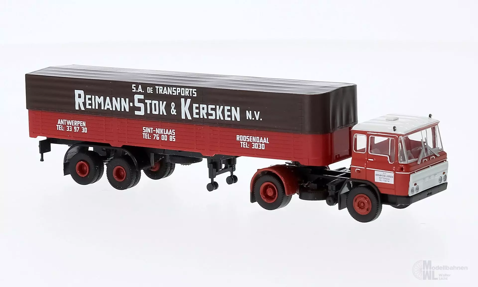 Brekina 85285 - DAF FT 2600 Pritsche/Plane-SZ R.S.K. (NL) H0 1:87