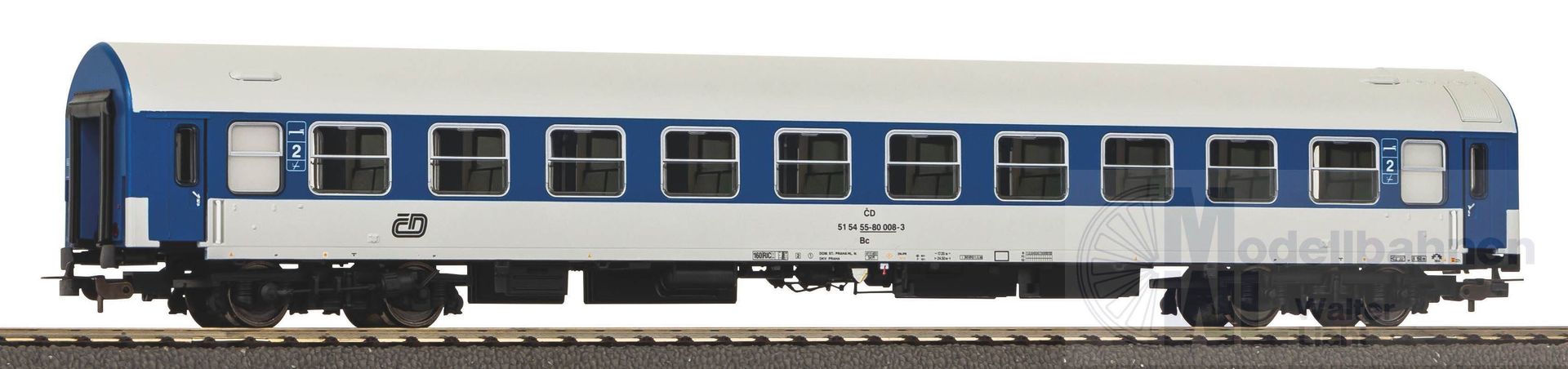 Piko 58557 - Liegewagen CD Ep.V 2.Kl. blau/grau H0/GL