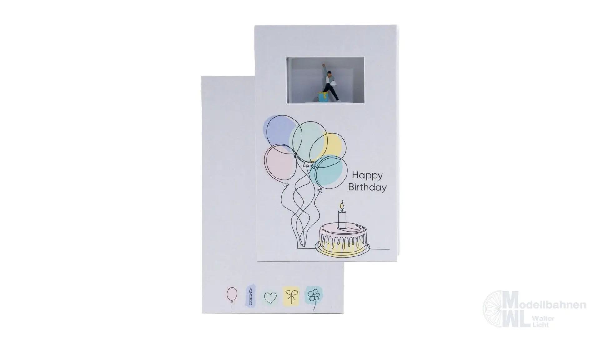 Noch 99507 - Geschenkbox Happy Birthday  1:76