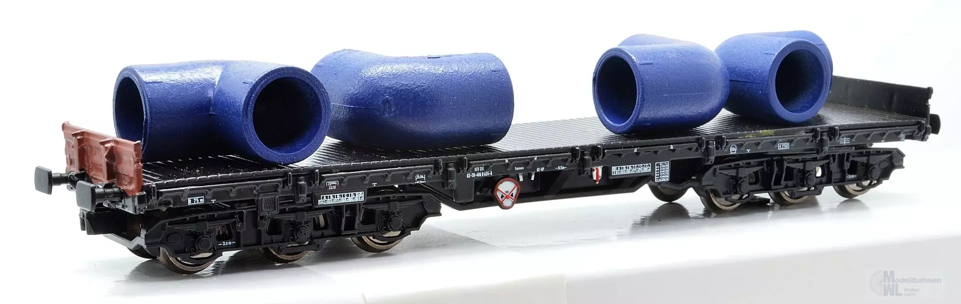 NPE NW22909 - Schwerlastwagen DB Ep.IV/V Salmms 454 beladen mit Fittings H0/GL