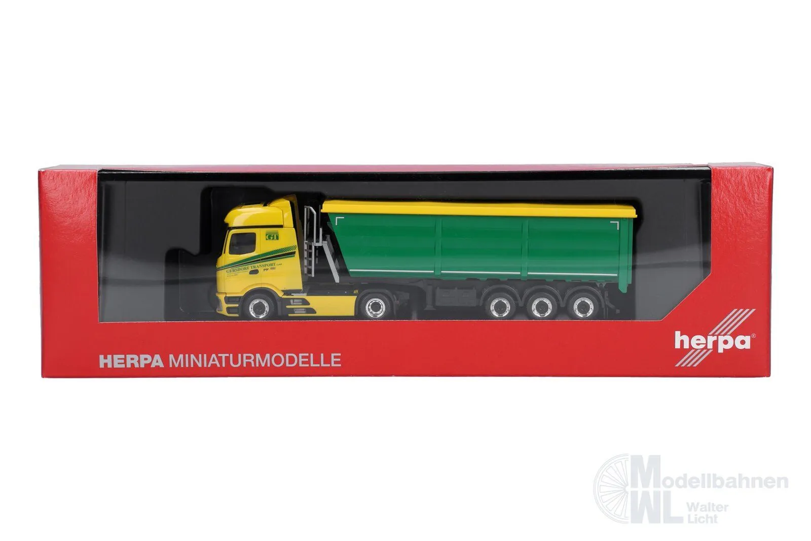 Herpa 321006 - Mercedes-Benz Actros L ProCab Stahlmulden-Sattelzug H0 1:87