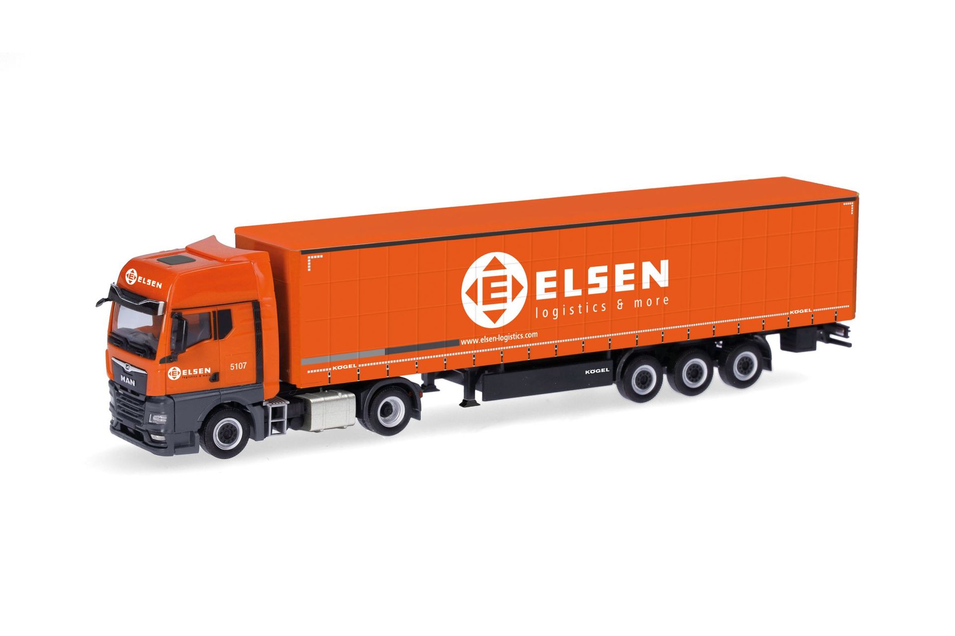 Herpa 321150 - MAN TGX GX Gardinenplanen-Sattelzug Elsen H0 1:87
