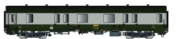 LS Models 31230 - Packwagen SNCF Ep.IV MC76 Dd2 grün/grau H0/GL