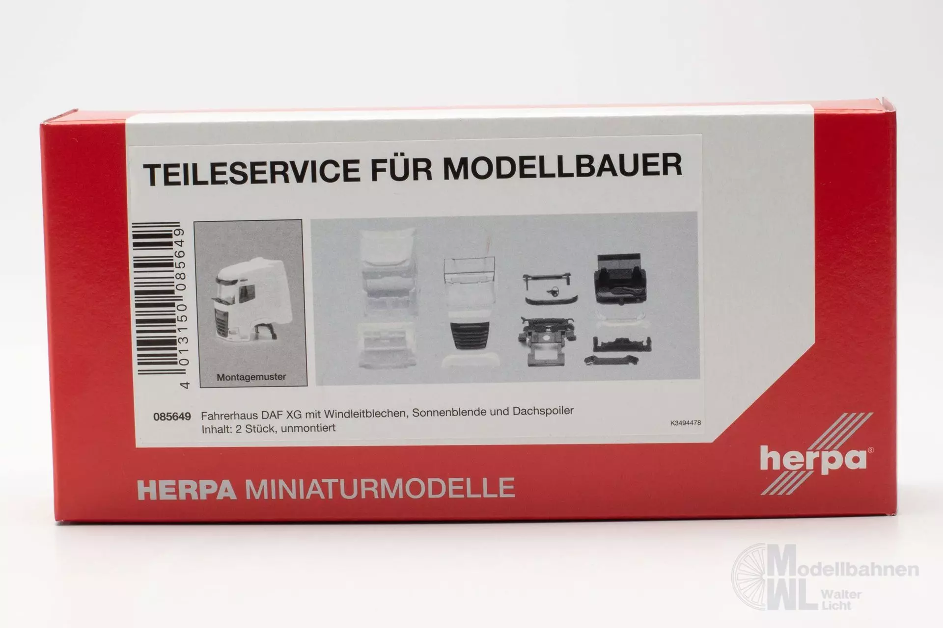 Herpa 085649 - Teileservice Fahrerhaus DAF XG mit Windleitblechen und Dachsp. H0 1:87