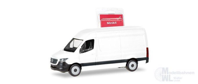 Herpa 013475 - Herpa MiniKit: Mercedes-Benz Sprinter `18 Kasten Hochdach, weiß H0 1:87