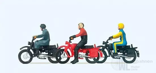 Preiser 10081 - Motorradfahrer auf HERCULES H0 1:87