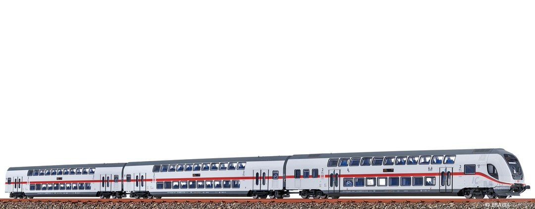 Brawa 64536 - TWINDEXX VARIO® IC2-Doppelstock-Wagenset DB Ep.VI 3.tlg. Konstanz N 1:160