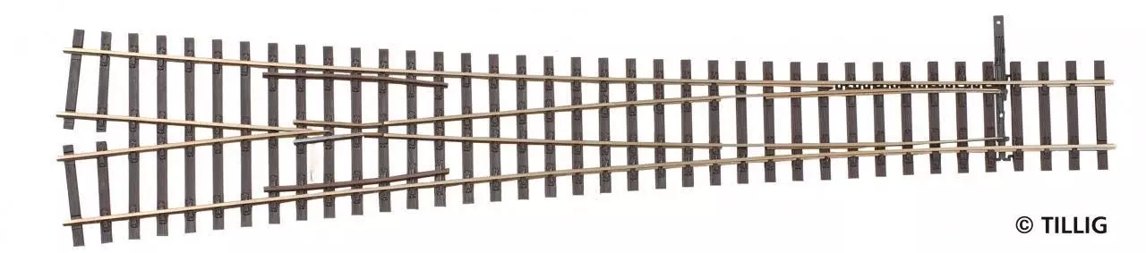 Tillig 85383 - Außenbogenweiche Herzstückwinkel 9° H0/GL