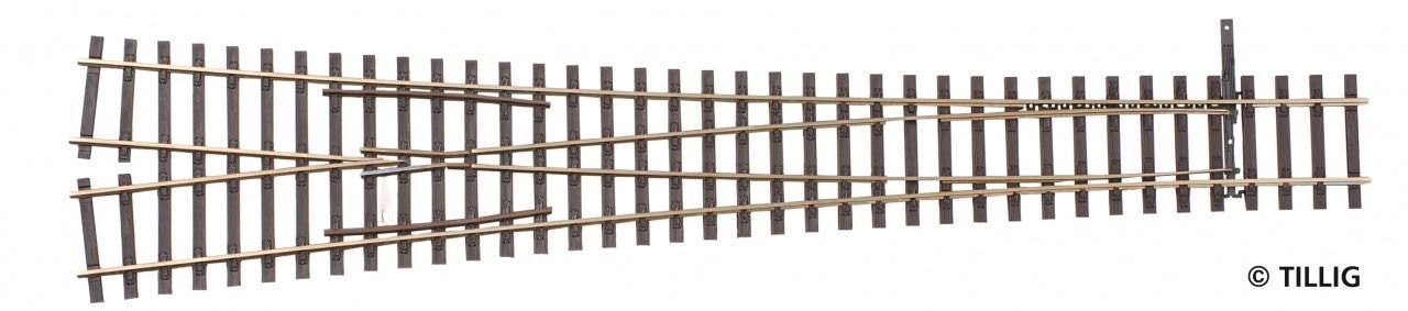Tillig 85383 - Außenbogenweiche Herzstückwinkel 9° H0/GL