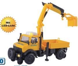 Kibri 14991 - Zweiwege Unimog GleisBau mit Arbeitskran + Korb-Funktionsbausatz H0 1:87
