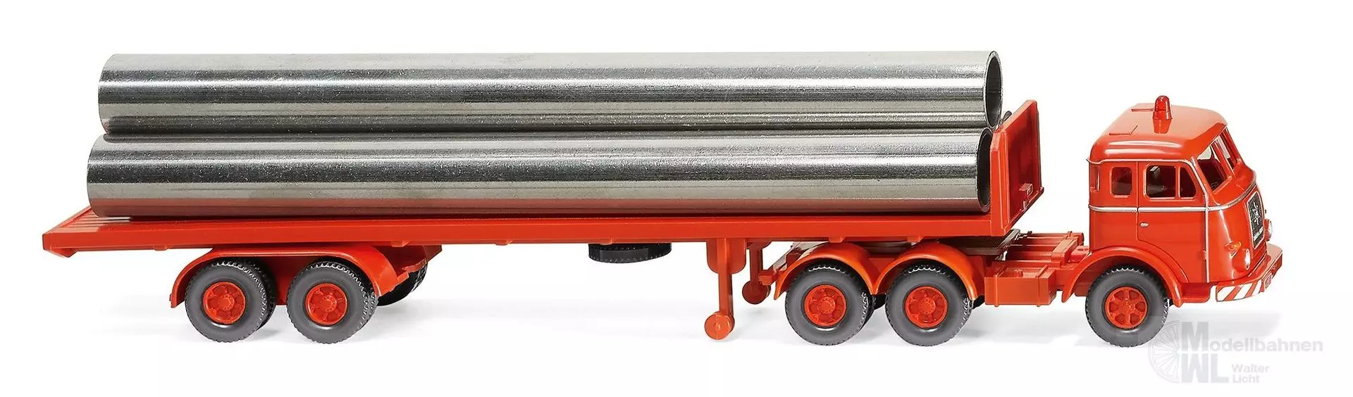 Wiking 055404 - Flachpritschensattelzug Henschel leuchtrot H0 1:87