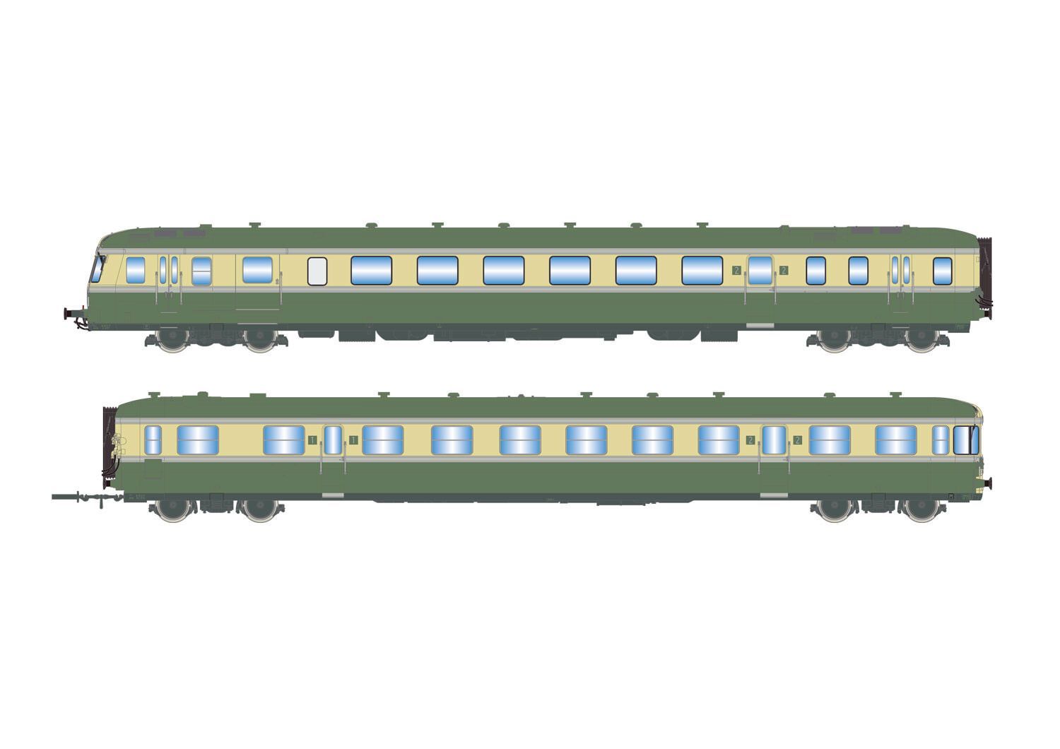 Jouef 2418 - Triebzug XR 7719 SNCF Ep.III/IV 2.tlg. H0/GL