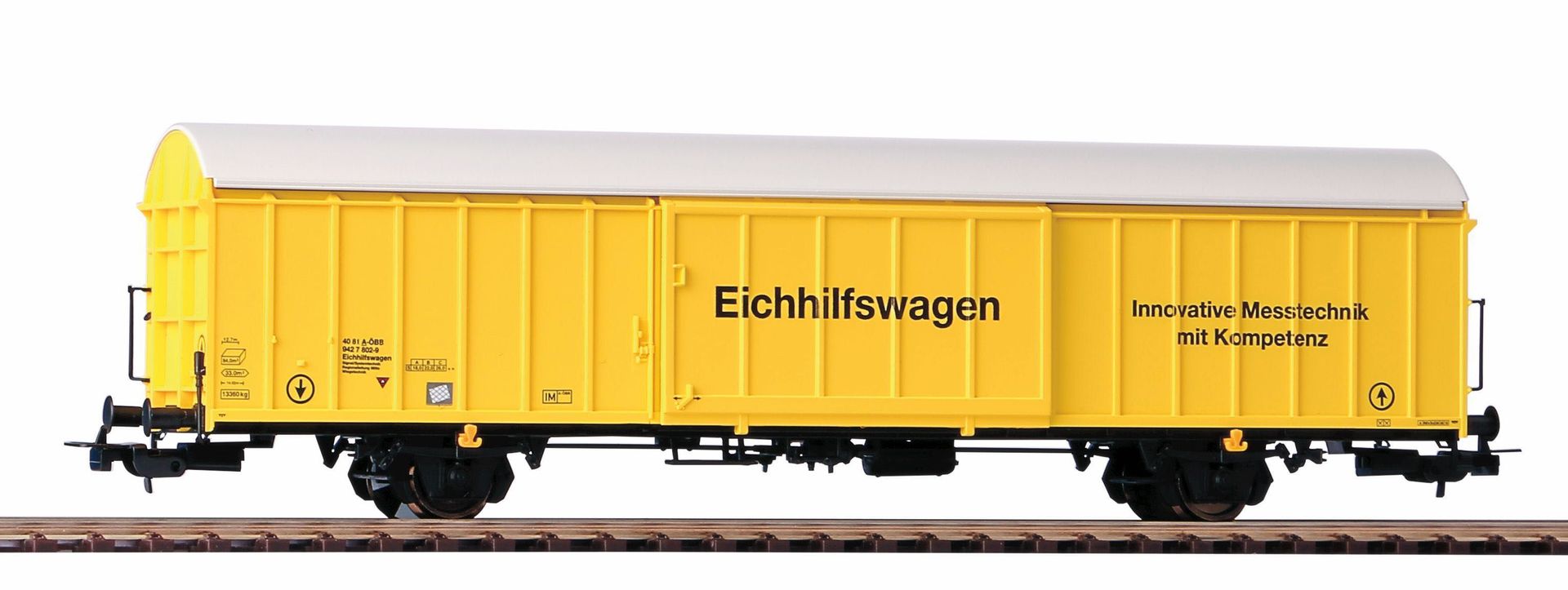 Piko 55054 - PIKO Messwagen ÖBB mit Schleifer D/F/I mit Display H0/GL
