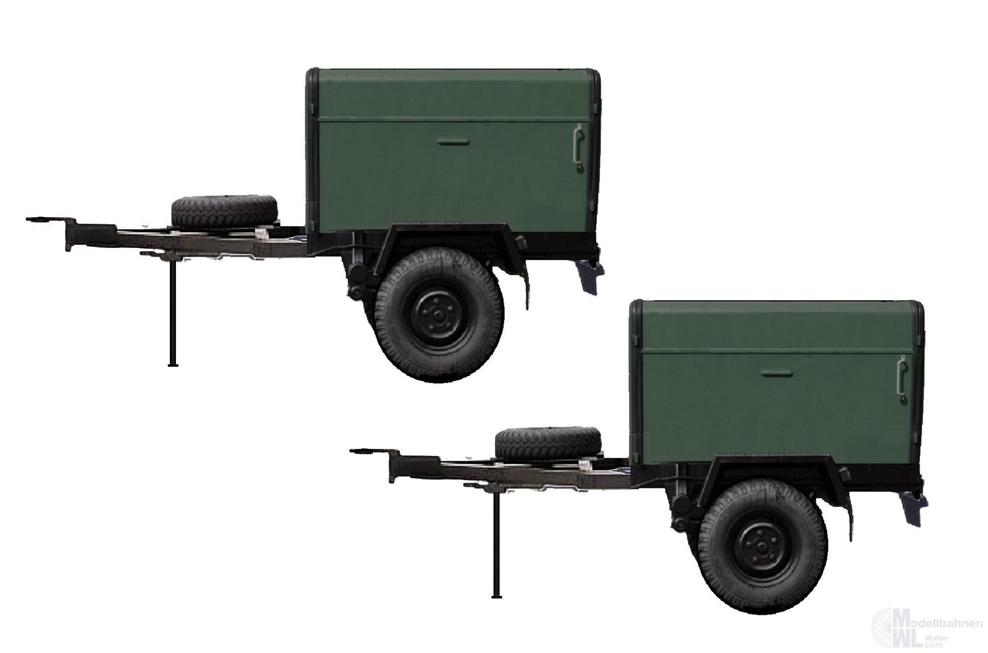NPE NA88330 - HL 10 Militärgrün ohne Dachträger 2 Stück H0 1:87