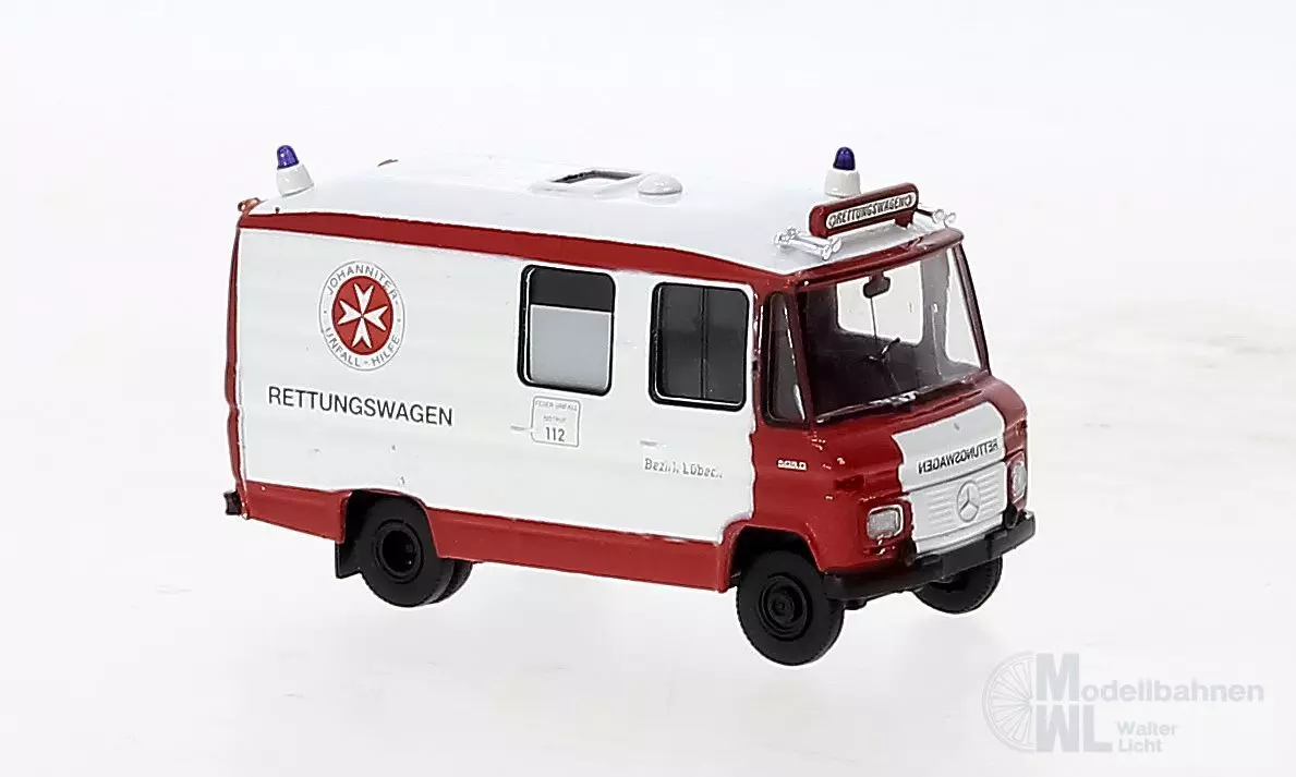 Brekina 36945 - Mercedes-Benz L 508 RTW Johanniter Lübeck H0 1:87