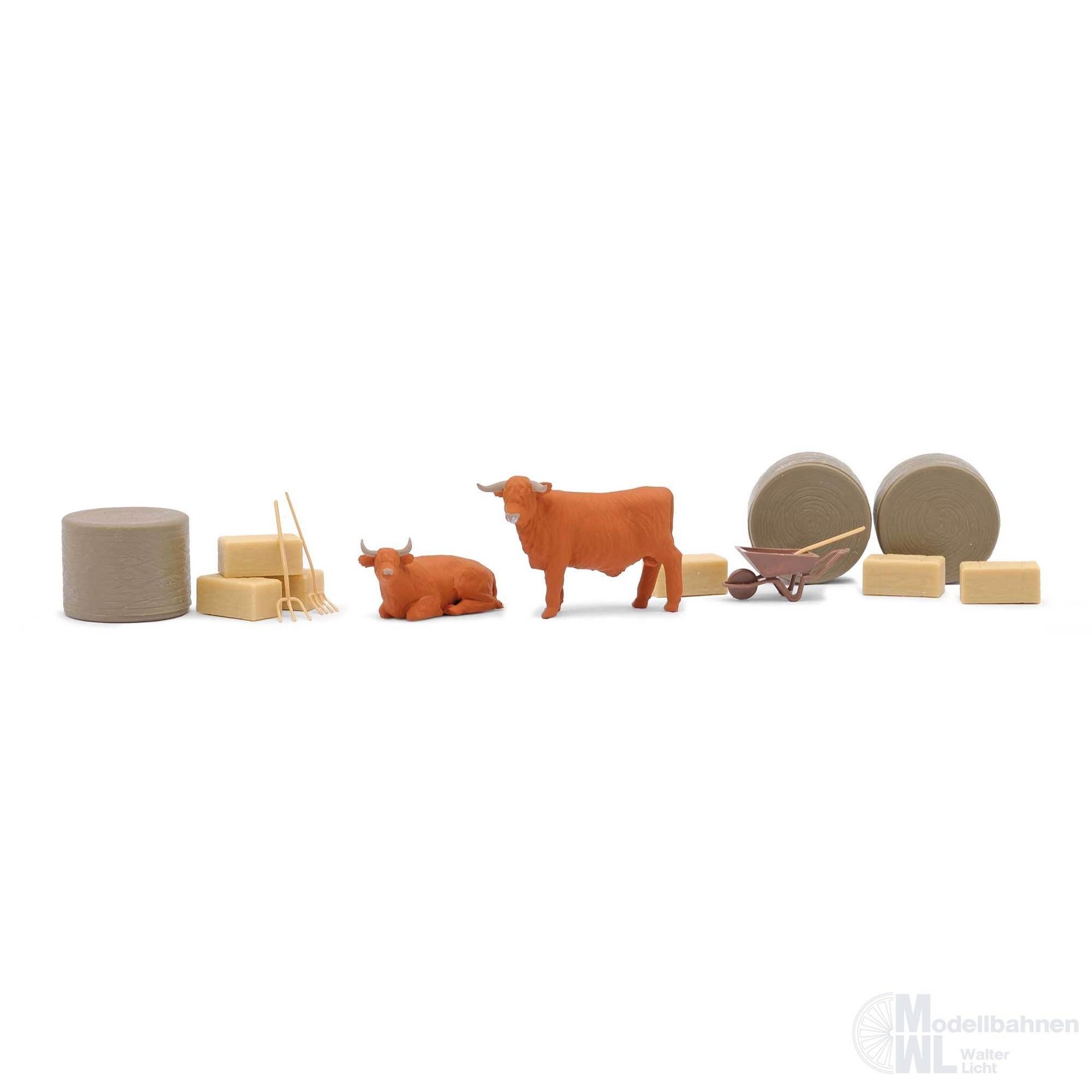 Busch 79893 - A-Set: Kuh mit Stier H0 1:87