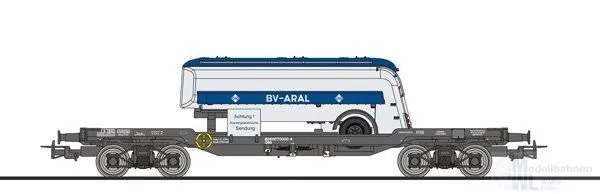 Liliput 235793 - Flachwagen ÖBB Ep.IV 977 0 000-4 ARAL Tankauflieger H0/GL