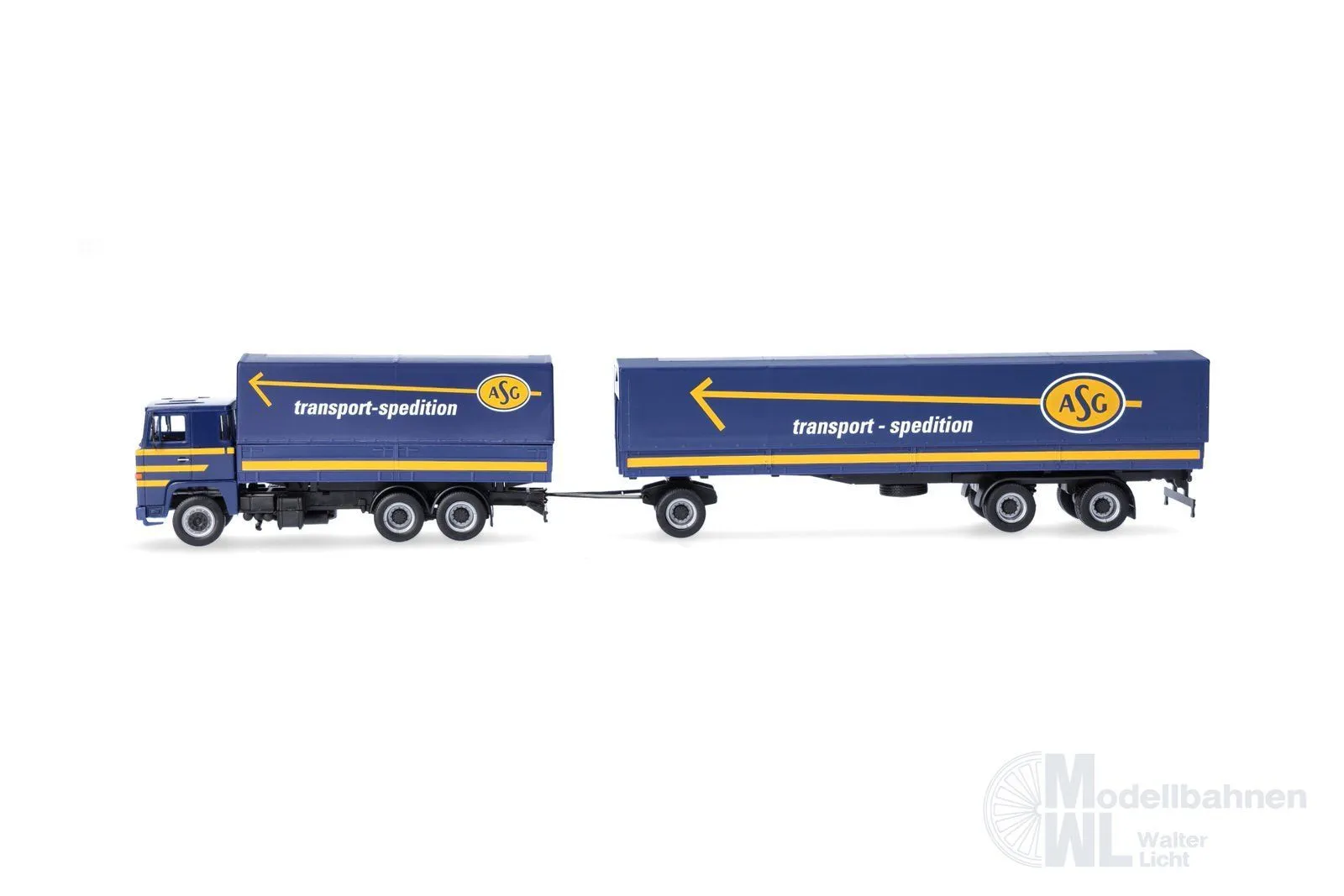 Herpa 320719 - Scania 141 Planen-Hängerzug ASG H0 1:87