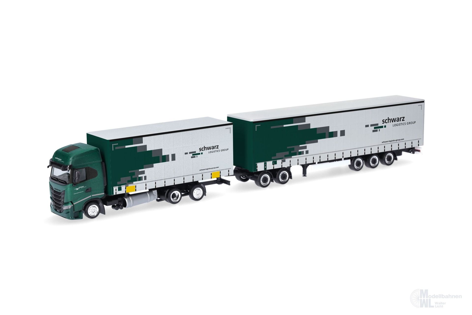 Herpa 319607 - Iveco S-Way Lang-LKW Spedition Schwarz H0 1:87