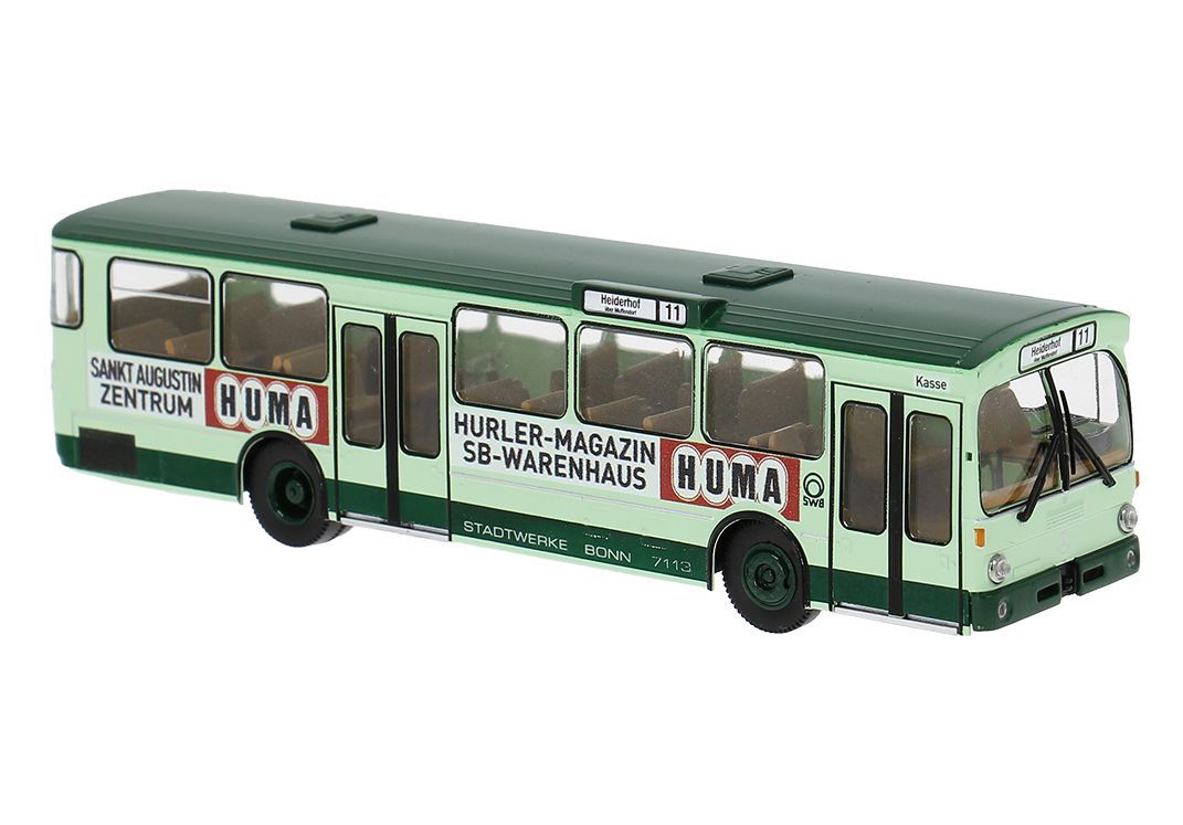 Brekina 50812 - Mercedes-Benz O 305 HUMA aus Bonn in moderner Farbgebung H0 1:87