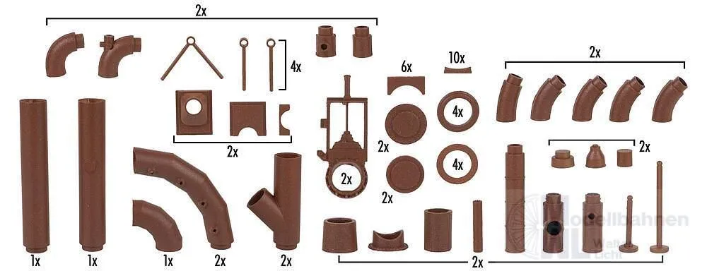 Faller 180327 - Rohrleitungs-Set H0 1:87