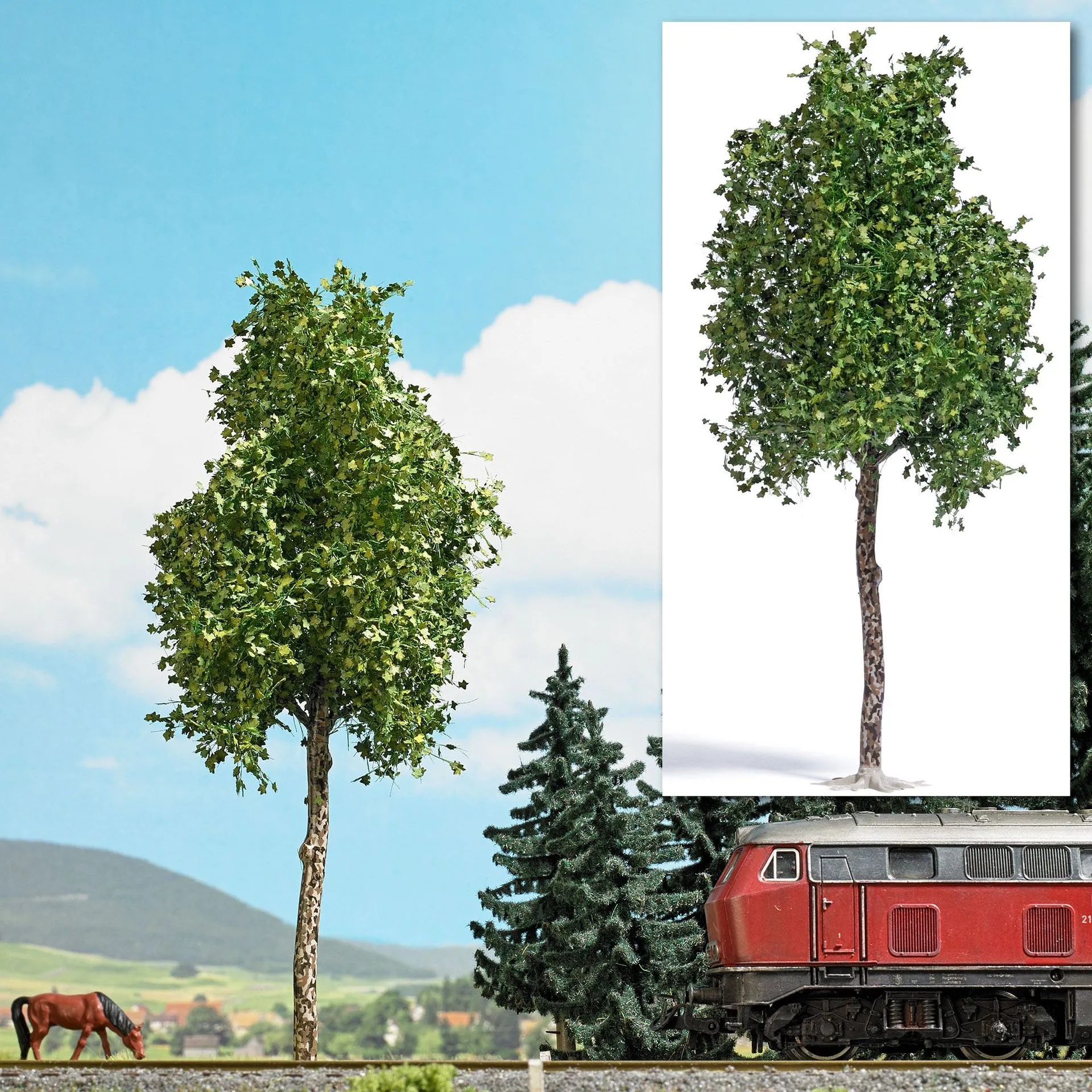 Busch 3792 - Platane 170m Sommer H0 1:87