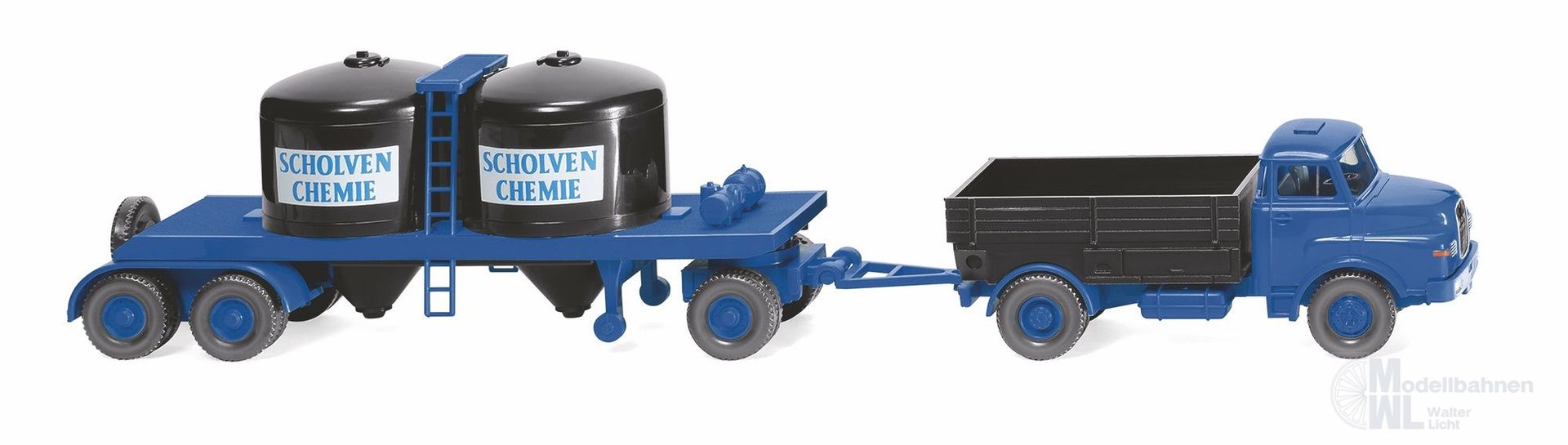 Wiking 053404 - Chemikalienhängerzug MAN Scholven-Chemie H0 1:87