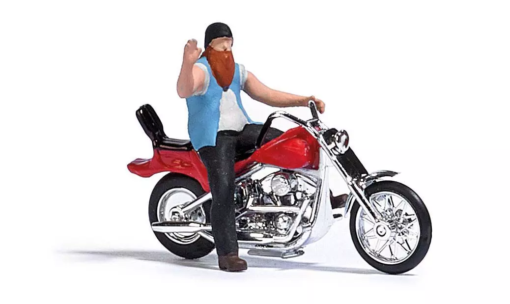 Busch 7861 - US Motorrad mit Biker H0 1:87