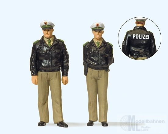 Preiser 44900 - Polizisten stehend grüne Uniform Spur G