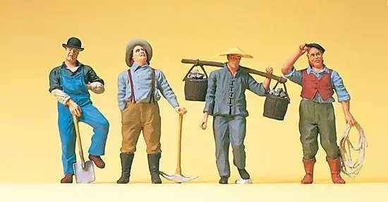 Preiser 65343 - US-Bahnarbeiter. Frühe Dampfl Spur 0