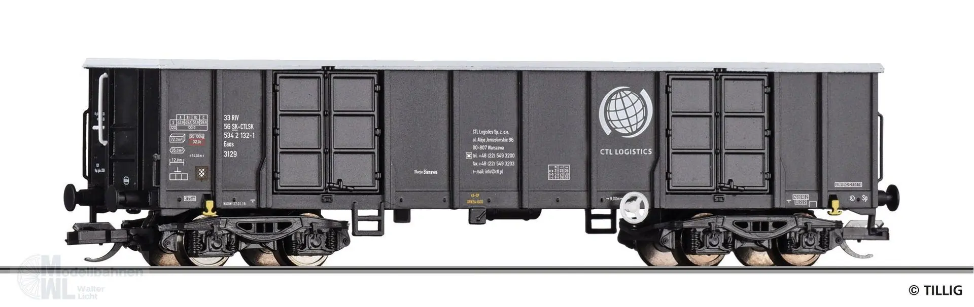 Tillig 18227 - Güterwagen offen CTL Logistics Ep.VI TT 1:120