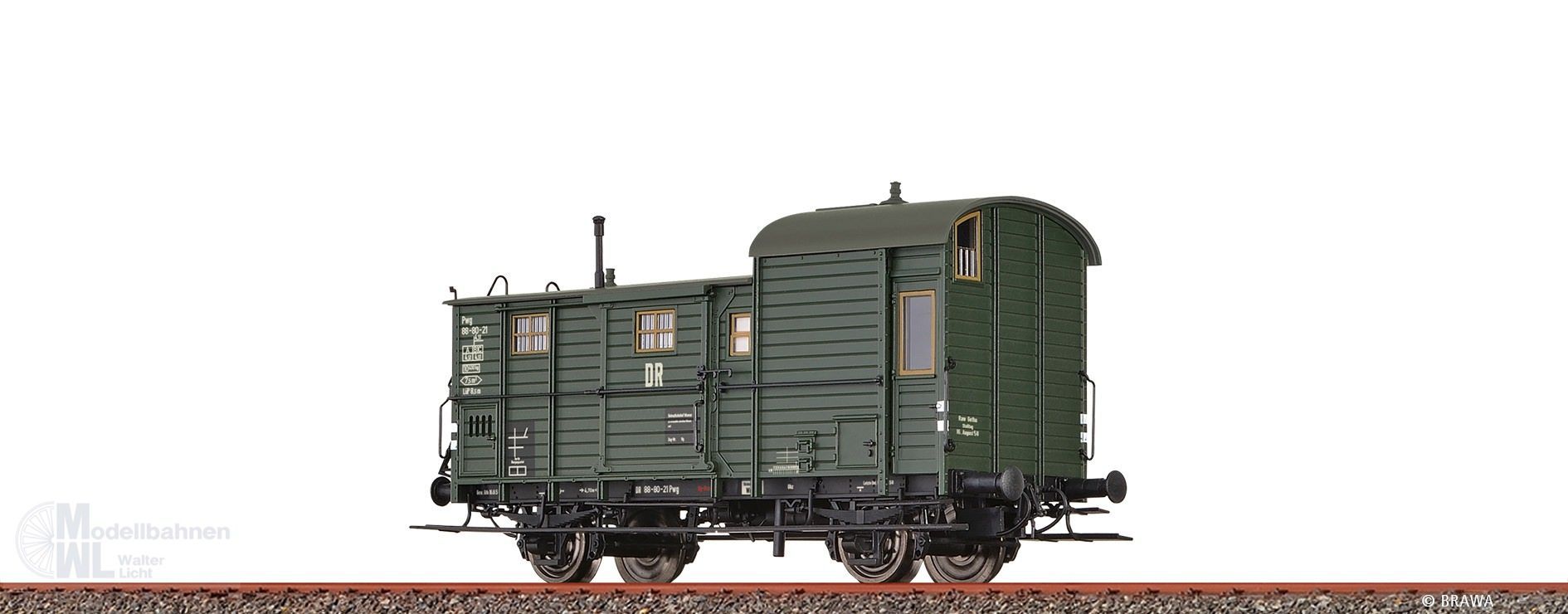 Brawa 48371 - Güterzuggepäckwagen DR Ep.III Pwg 88-80-21 H0/GL