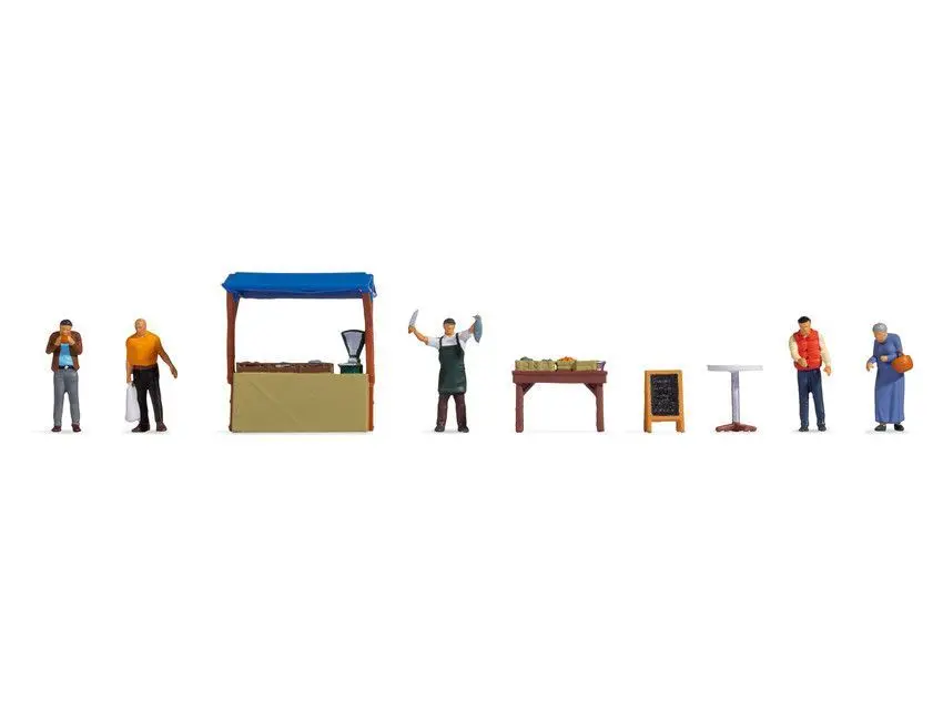 Noch 16228 - Figuren-Themenwelt Fischstand H0 1:87