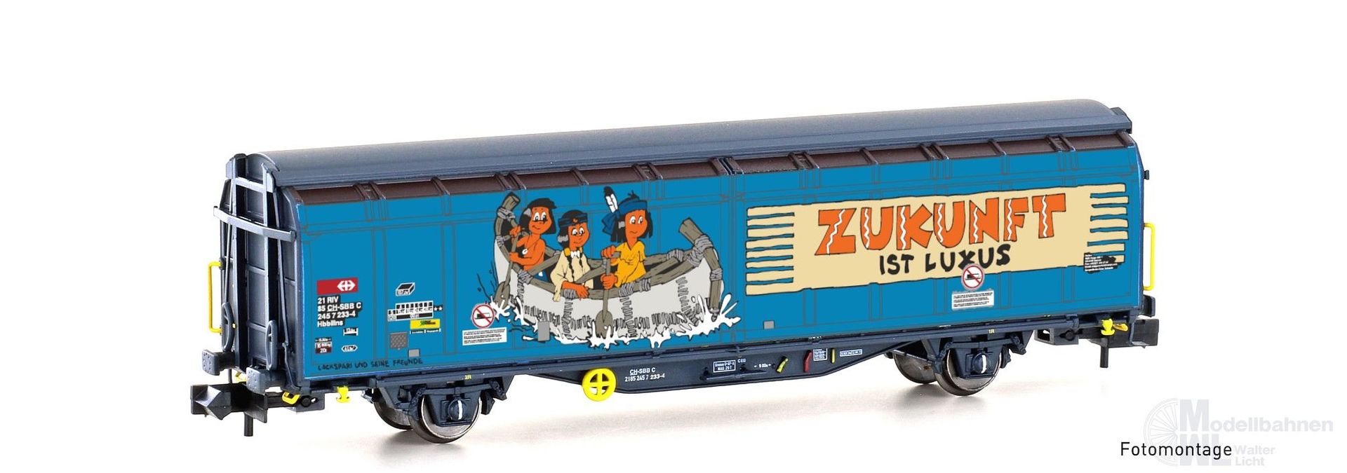 Hobbytrain 24670 - Schiebewandwagen Hbbillns SBB Ep.VI Graffiti-Serie Nr. 8 N 1:160