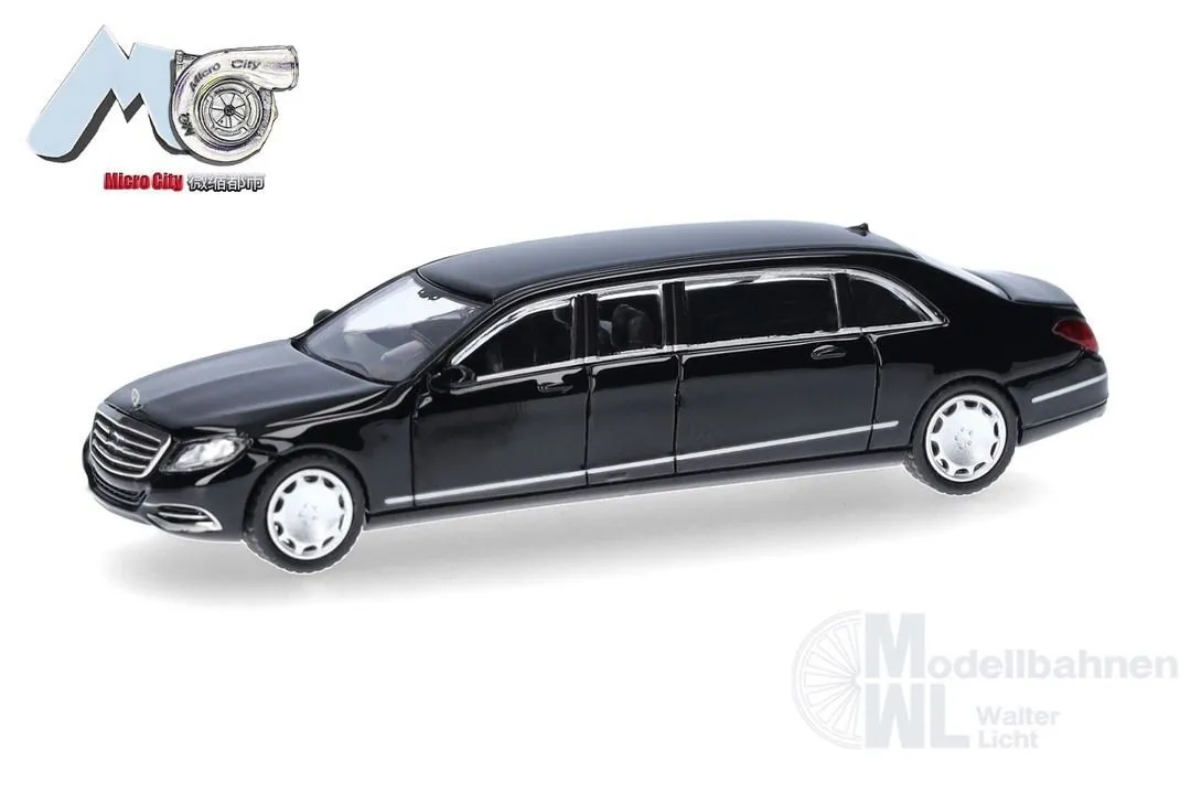 Herpa 87MC000139 - Mercedes-Benz S600 Pullmann (W221), schwarz (black) H0 1:87