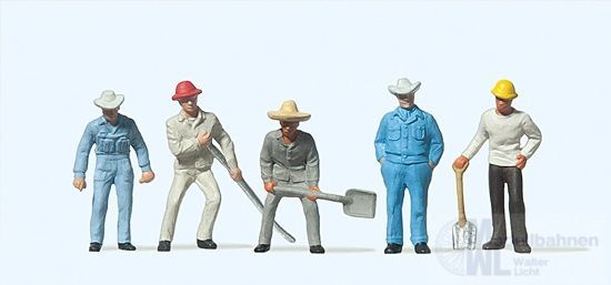 Preiser 14017 - Gleisbauarbeiter H0 1:87 Preiser 14017 - Gleisbauarbeiter H0 1:87