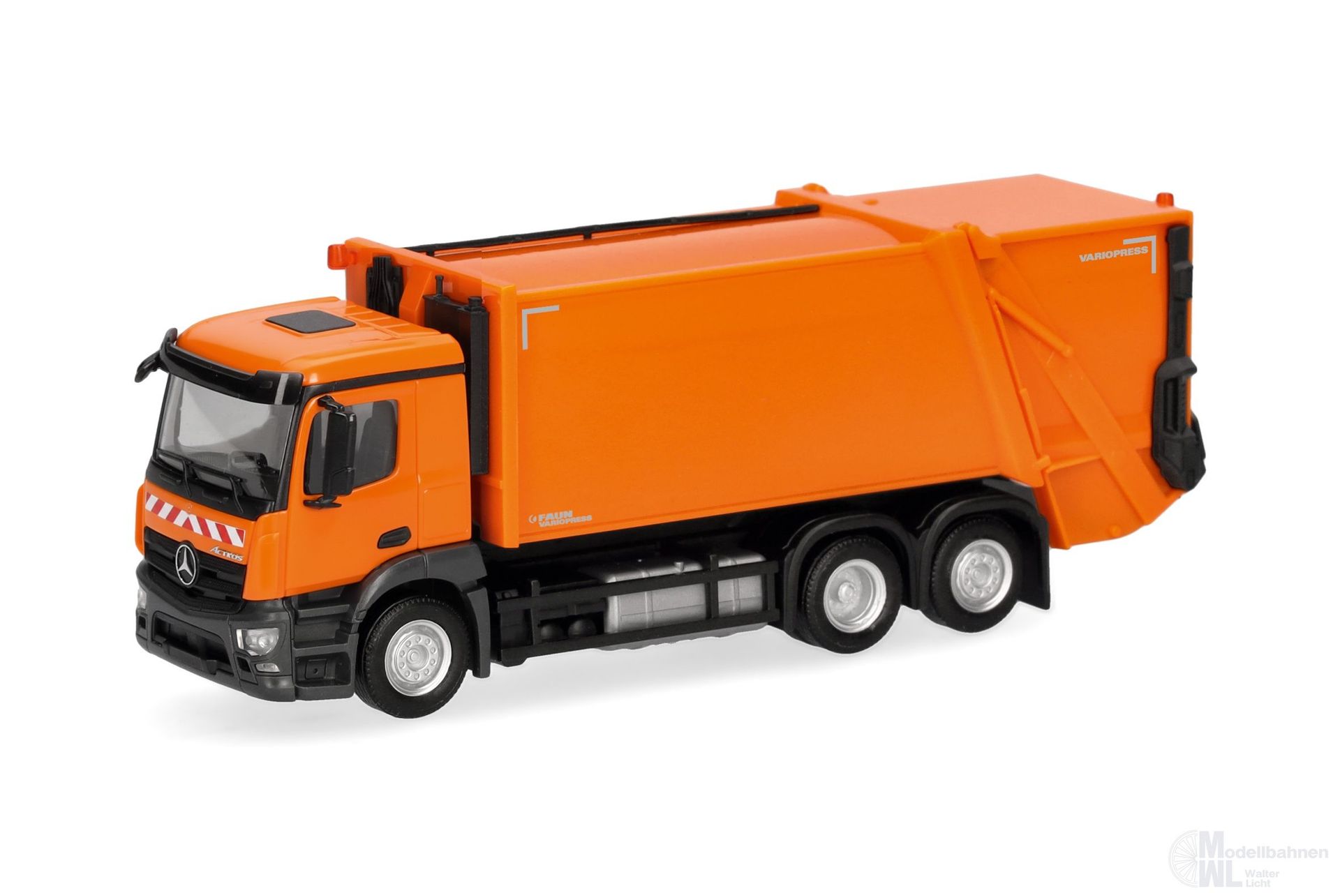 Herpa 321839 - Mercedes-Benz Actros M Pressmüll-Fahrzeug kommunalorange H0 1:87