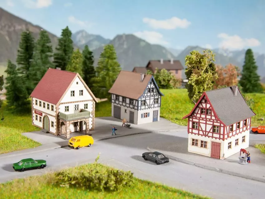 Noch 44310 - Dorf-Set, 3-teilig Z 1:220