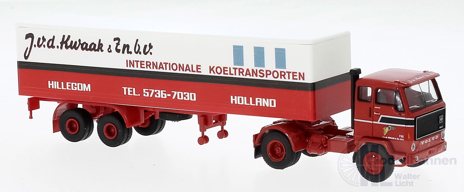 Brekina 85687 - Volvo F89 Koffersattelzug Kwak klassisch (NL) H0 1:87 Brekina 85687 - Volvo F89 Koffersattelzug Kwak klassisch (NL) H0 1:87