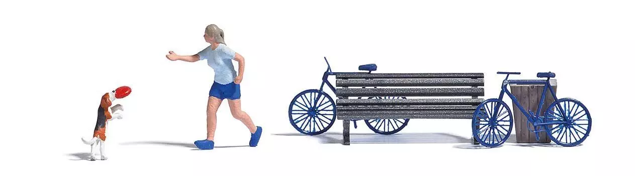 Busch 7899 - A-Set: Hundefrisbee H0 1:87