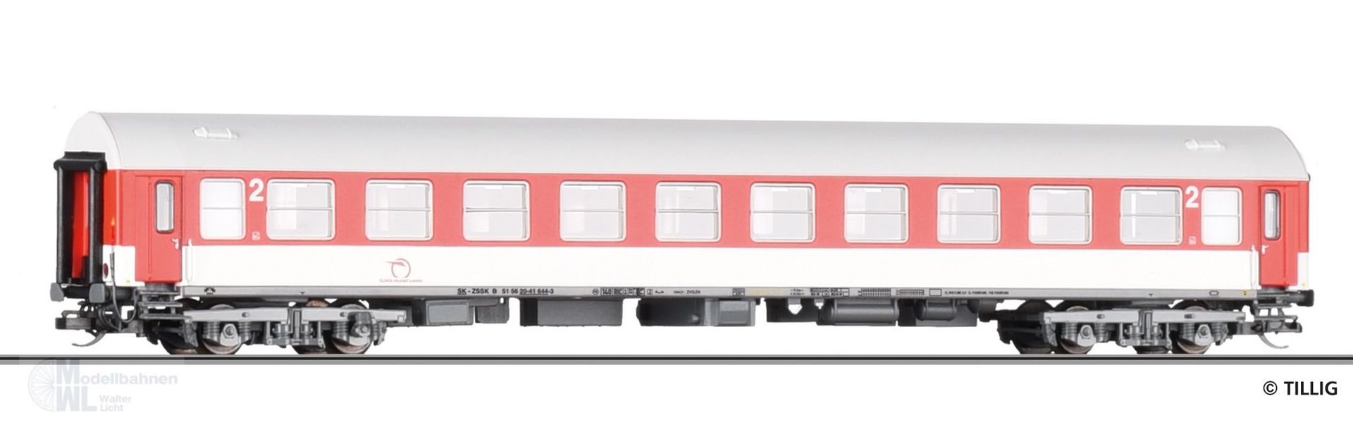 Tillig 16415 - Personenwagen ZSSK Ep.VI 2.Kl. Typ Y/B 70 TT 1:120