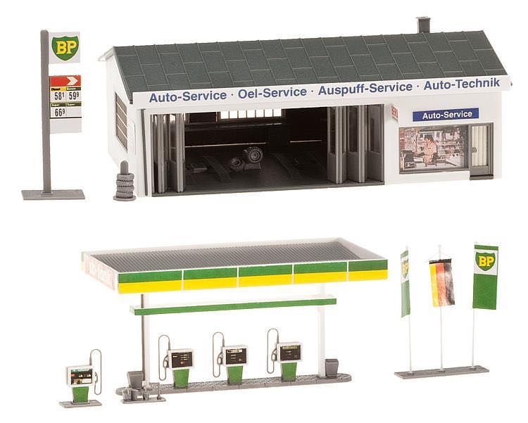 Faller 130345 - Tankstelle mit Servicegebäude H0 1:87