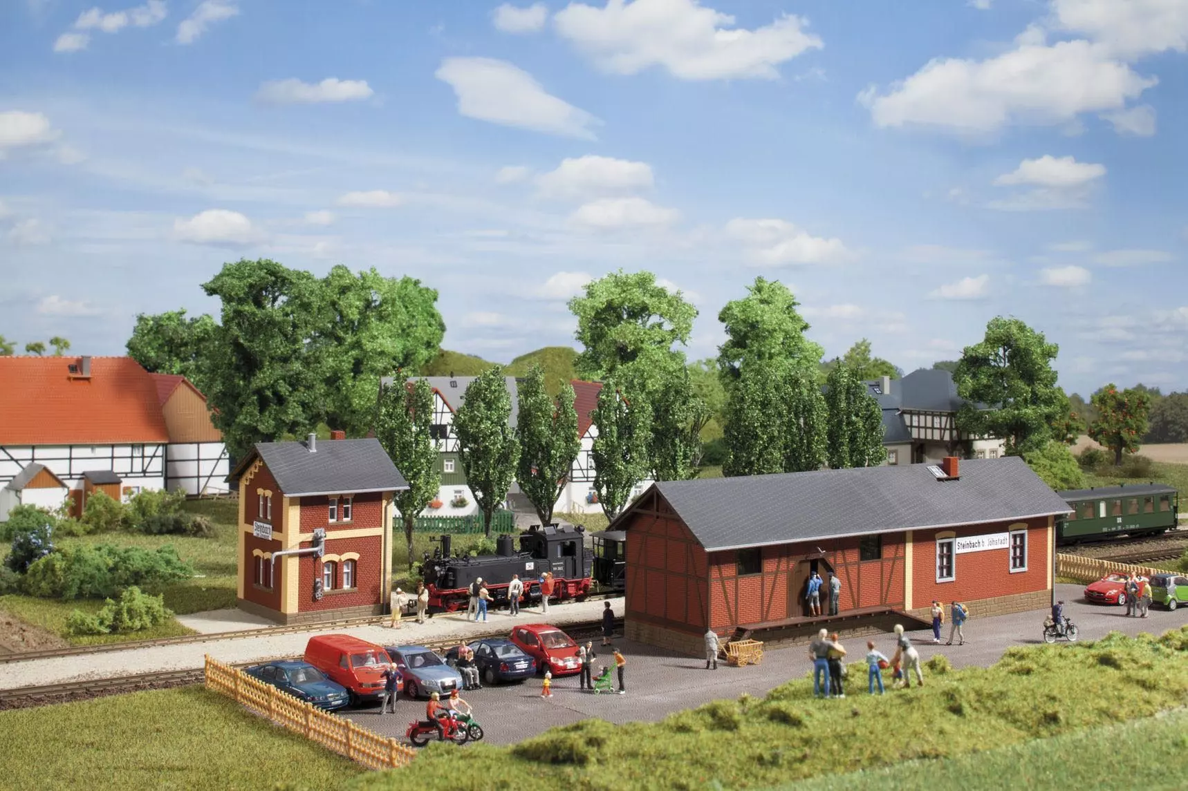 Auhagen 11435 - Bahnhof Steinbach mit Wasserhaus H0 1:87