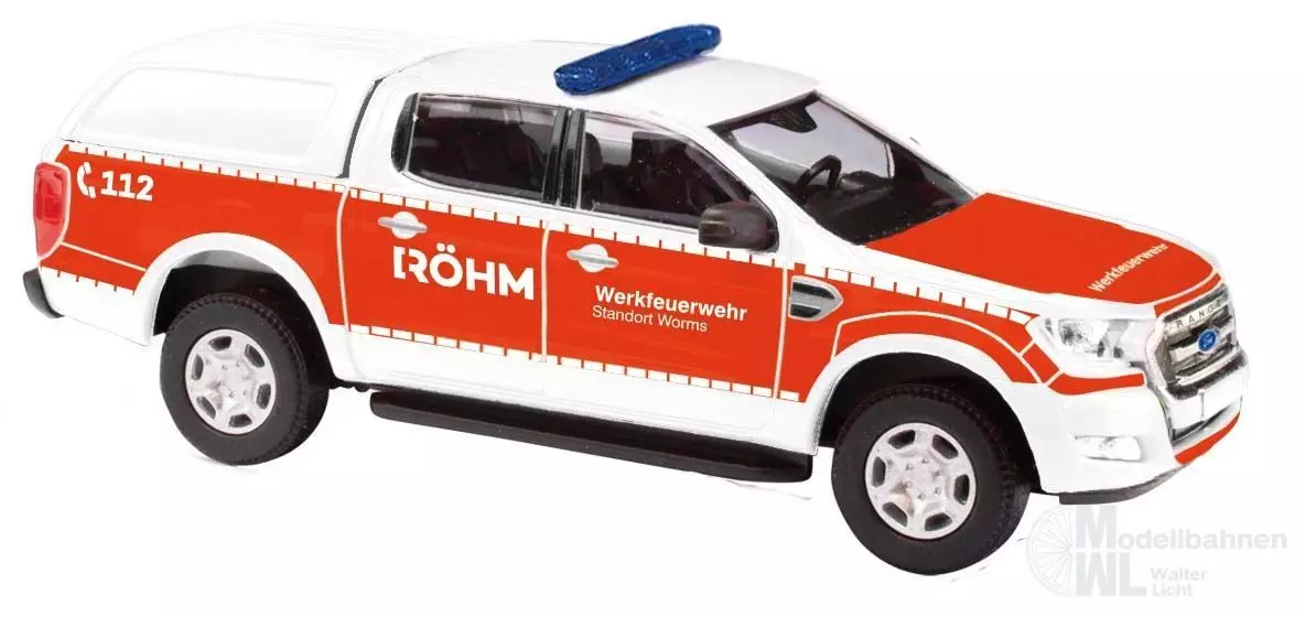 Busch 52840 - Ford Ranger / Hardtop Werkfeuerwehr Röhm H0 1:87