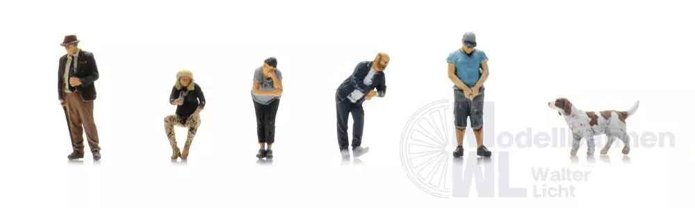 ARTITEC b.v. 5870098 - Trinkhalle Figuren (6x) H0 1:87