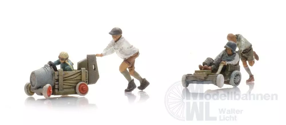 ARTITEC b.v. 5870102 - Seifenkistenrennen 1940-1970 (4x) H0 1:87