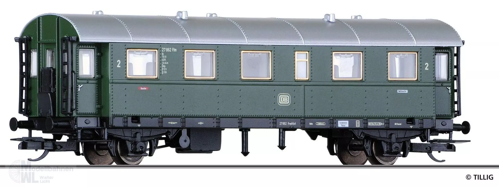 Tillig 16007 - Personenwagen DB Ep.III 2.Kl. Bi TT 1:120