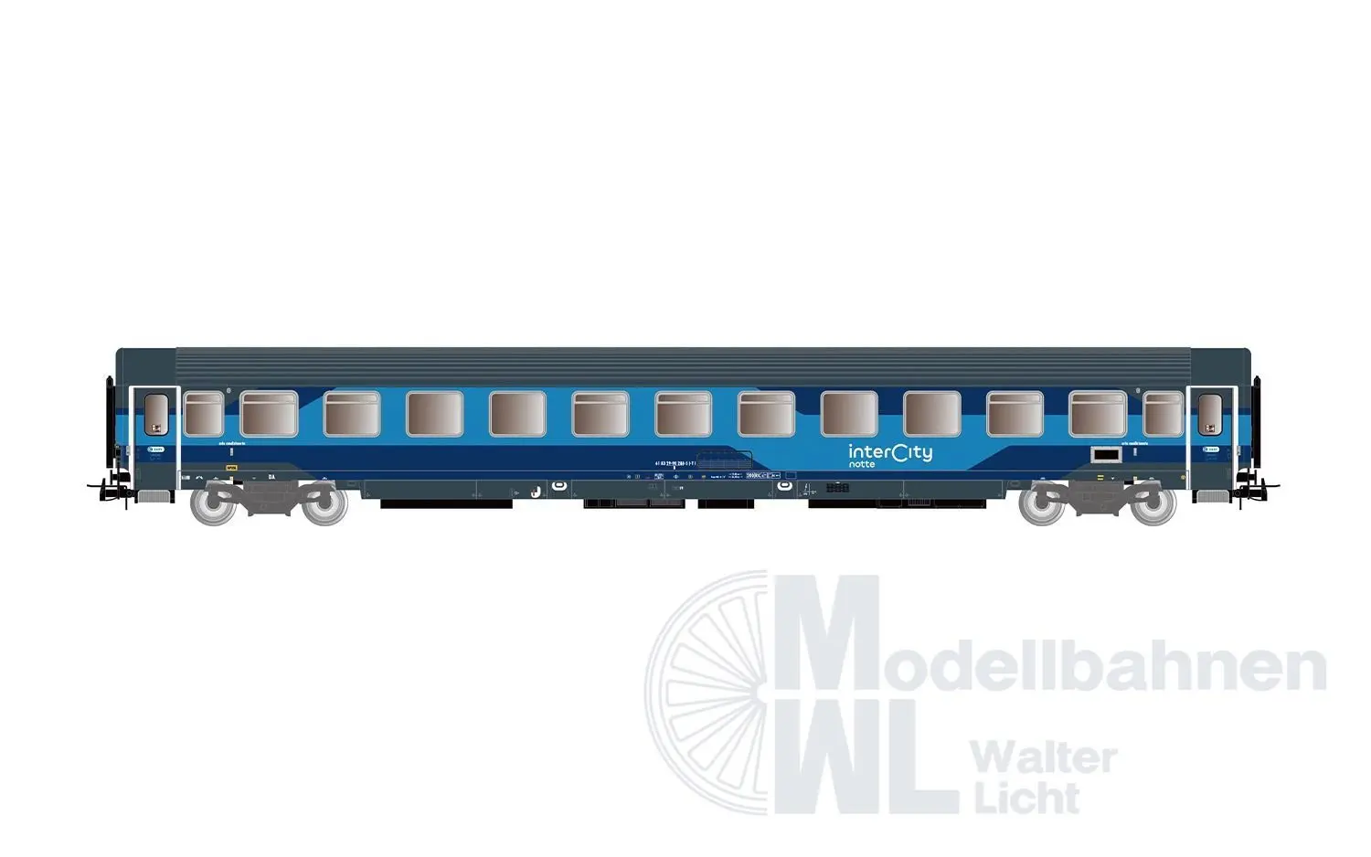 Rivarossi 4408 - Personenwagen Set FS Ep.VI 2.tlg. Intercity Notte H0/GL
