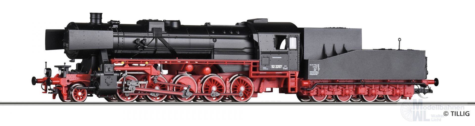 Tillig 02266 - Dampflok BR 52 DB Ep.III Kastenteder TT 1:120 Tillig 02266 - Dampflok BR 52 DB Ep.III Kastenteder TT 1:120