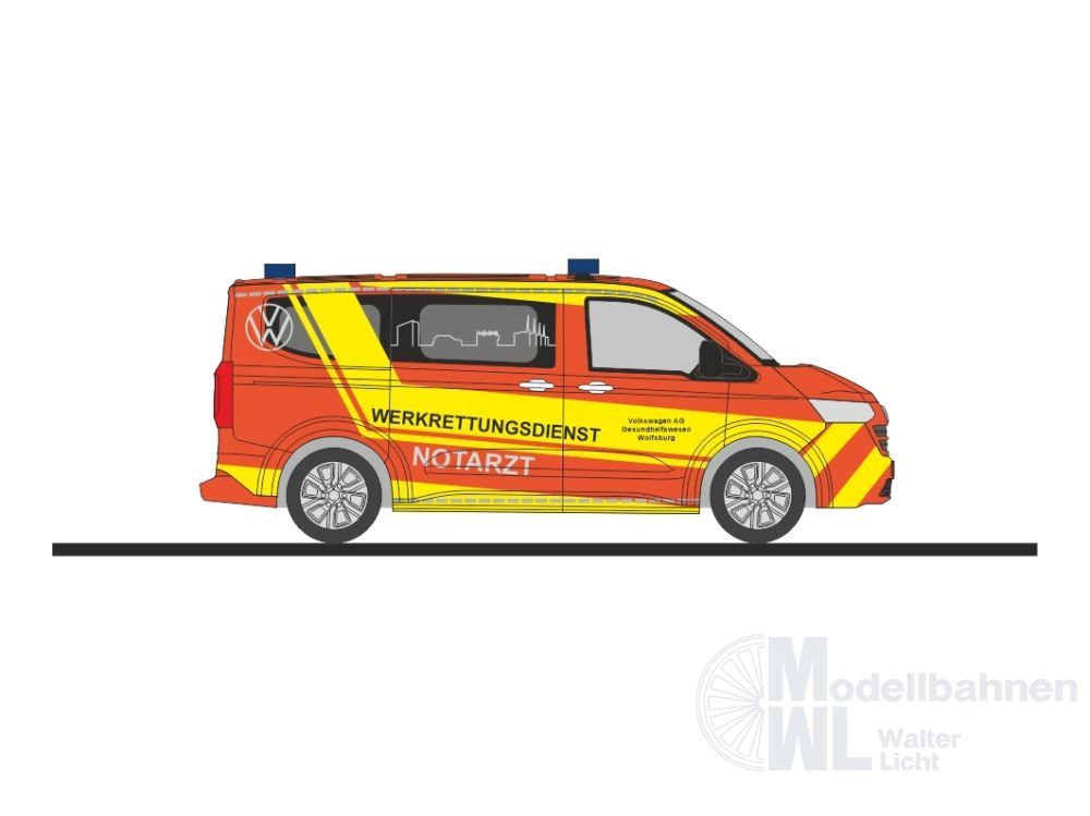 Rietze 52105 - Volkswagen Transporter Werkrettungsdienst Volkswagen Wolfsburg H0 1:87